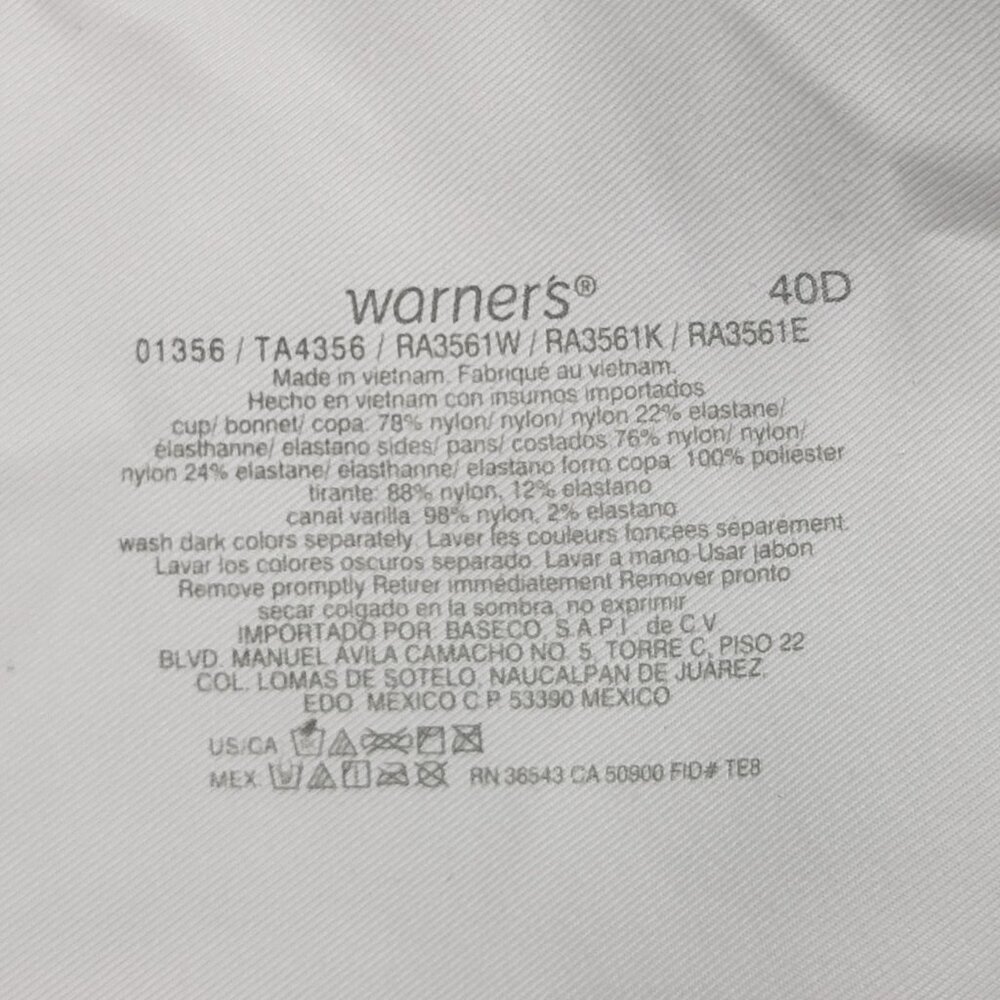 Warner's Set Of Three Side-Smoothing Style Bras A… - image 7